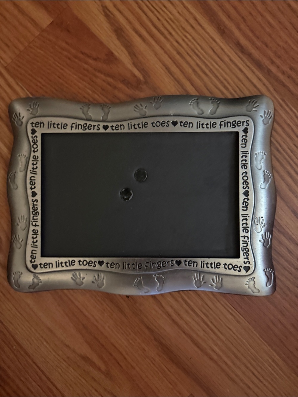 Ten Little Fingers Ten Little Toes Silver Baby Frame Mirror